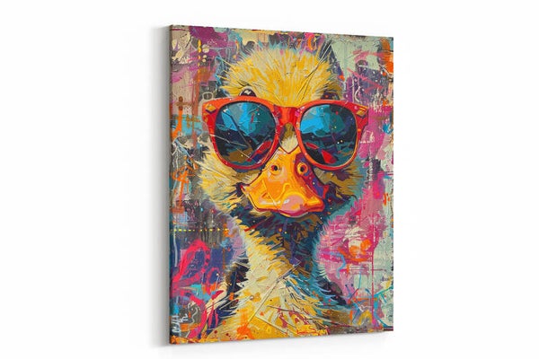 Abstracte eend met graffiti stijl