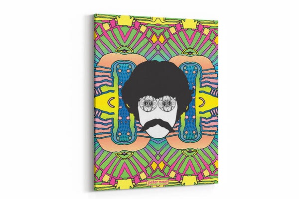 Psychedelisch portret met snor