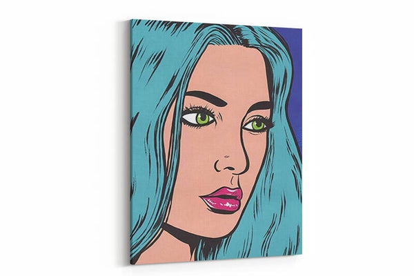 Een expressief pop-art portret met een intrigerende uitstraling
