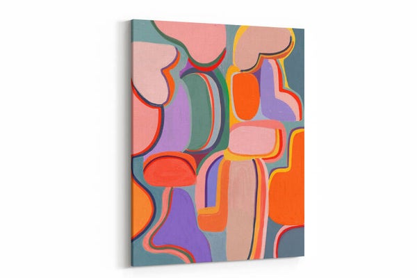 Abstracte vormen in warme tinten