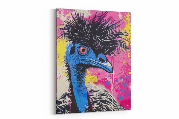 Excentrieke emoe met wilde kuif