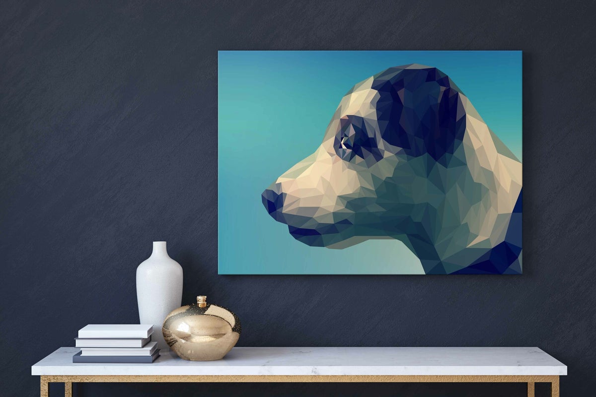 Schilderij abstracte hond