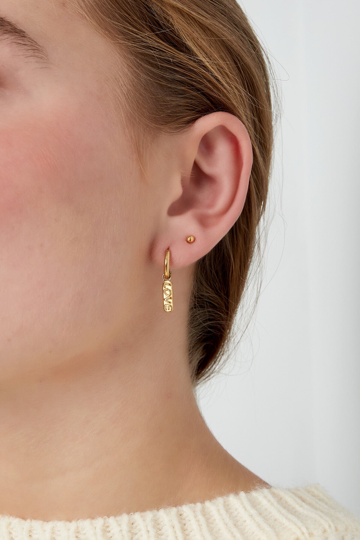 Oorbellen love goud