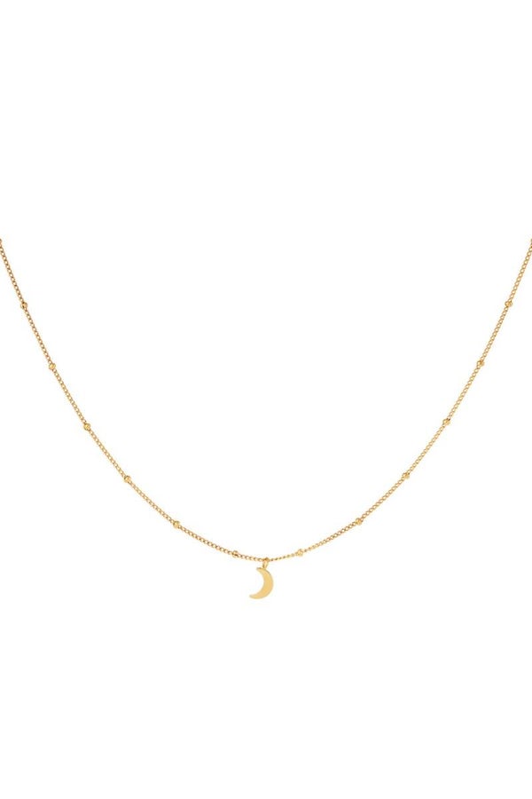 Ketting halve maan goud