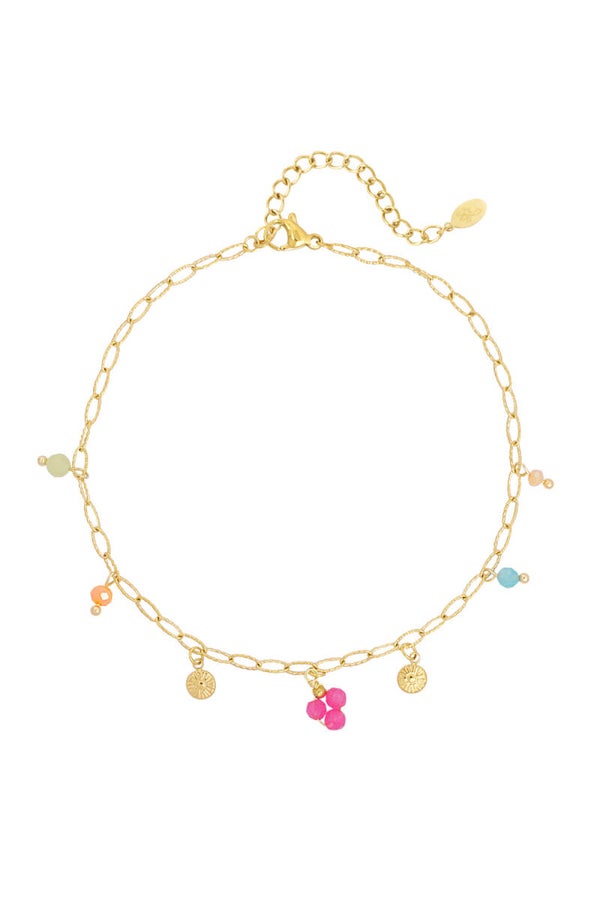 Enkelband summer love goud