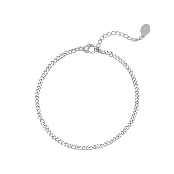 Armband tiny plain chains zilver