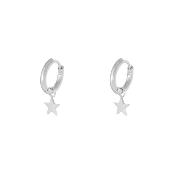 Oorbellen ster zilver