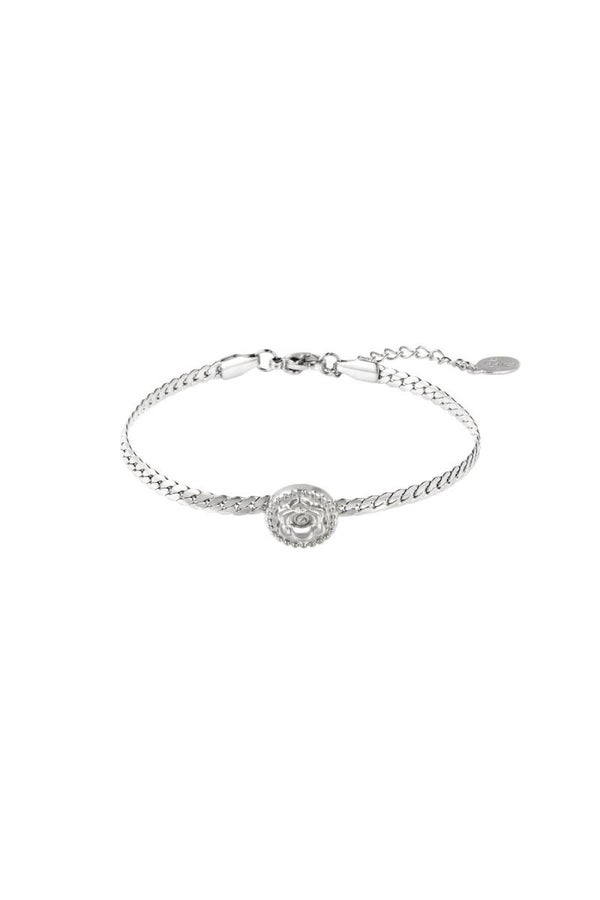 Armband roos zilver