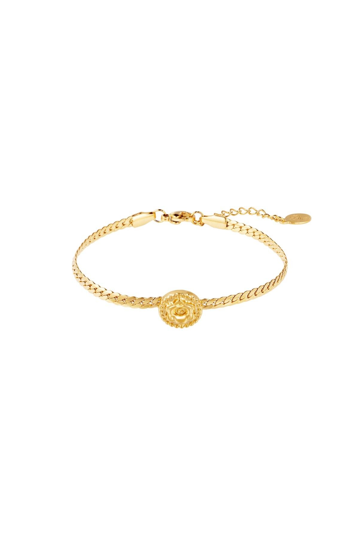 Armband roos goud