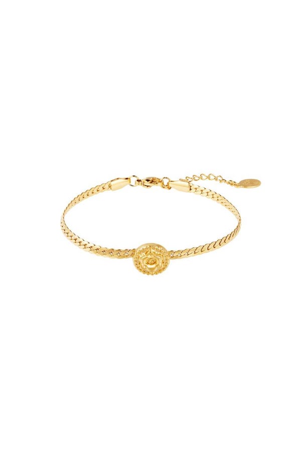 Armband roos goud
