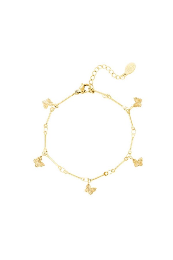 Armband vlinder goud