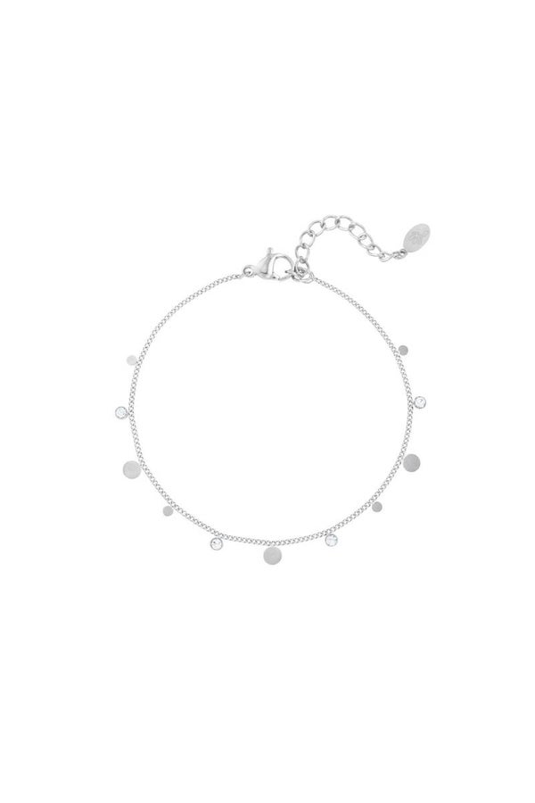 Armband strass steentjes zilver