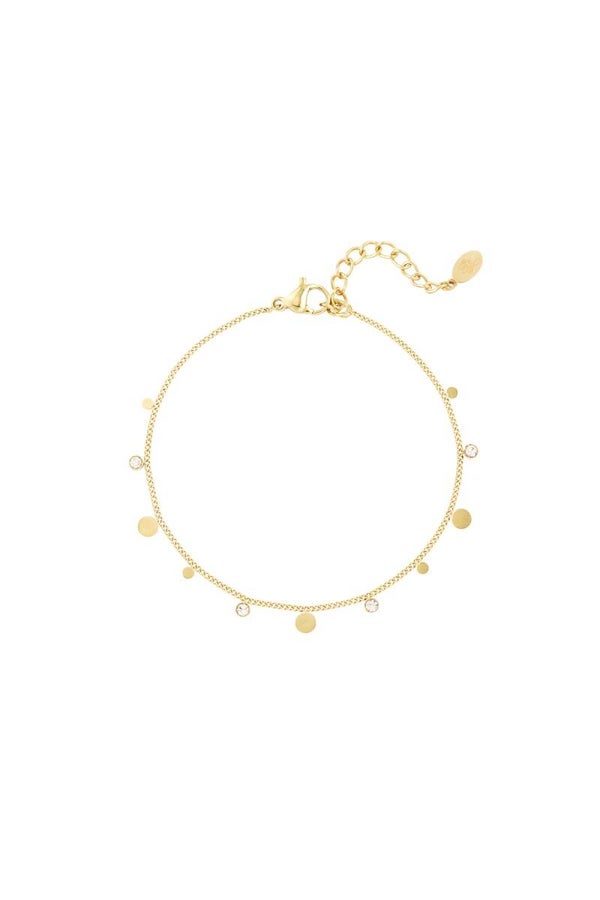 Armband strass steentjes goud