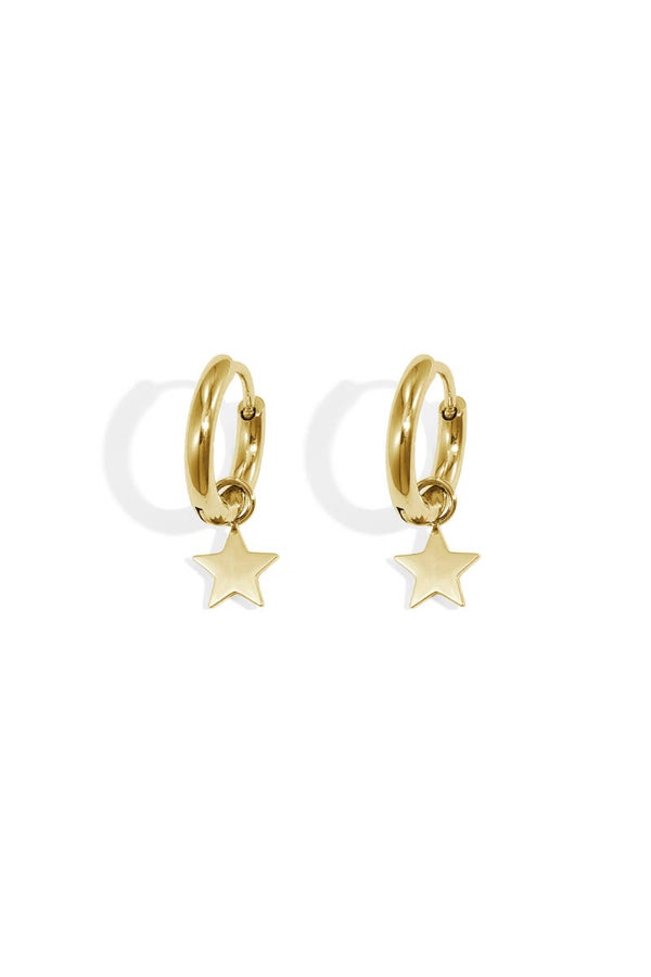 Oorbellen ster goud