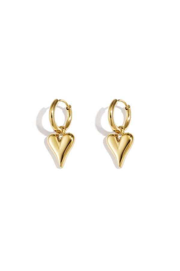 Oorbellen heart goud