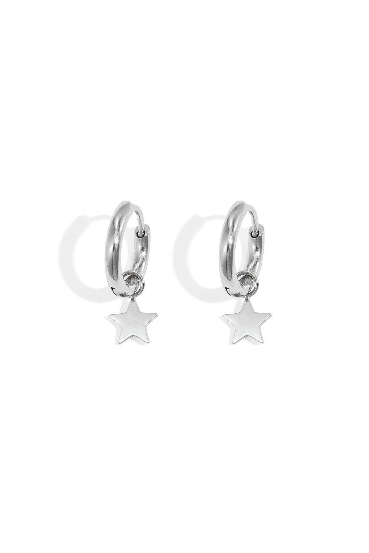 Oorbellen ster zilver