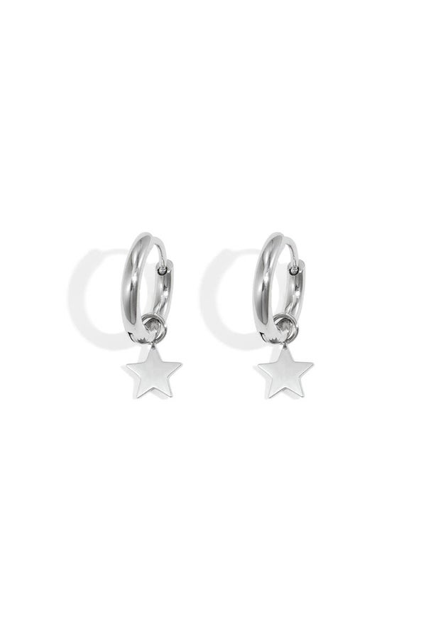 Oorbellen ster zilver