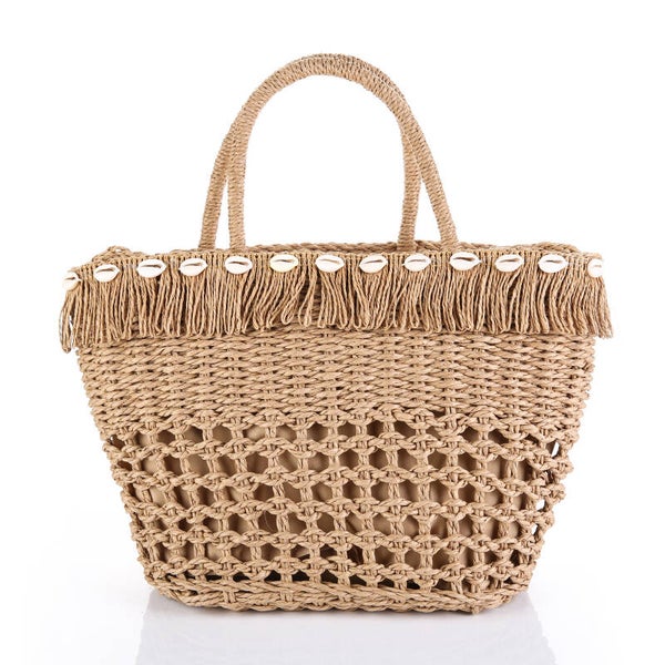 Strandtas met schelpen