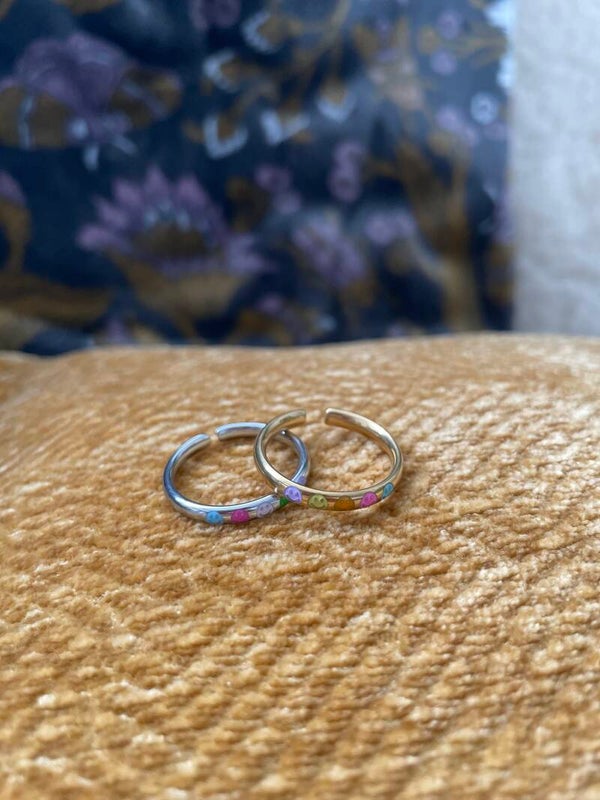 Smiley ring zilver