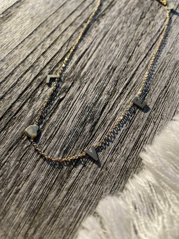 Ketting met love goud