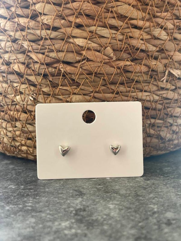 Oorbellen hartje zilver