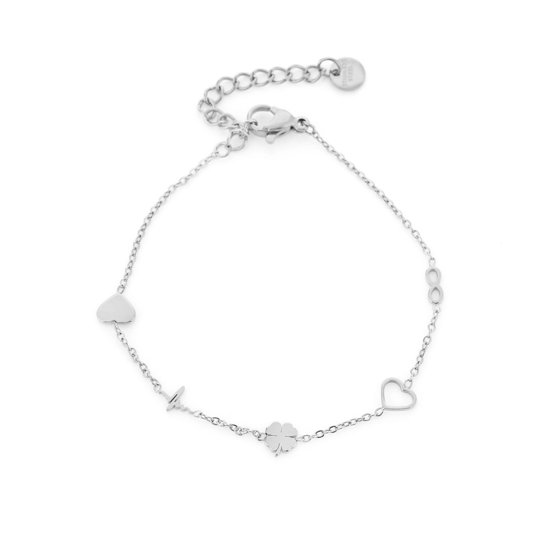 Armband met bedels zilver