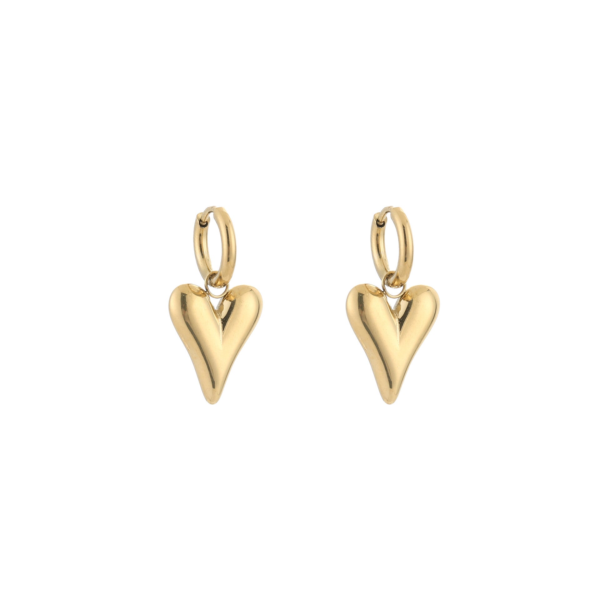 Oorbellen heart goud