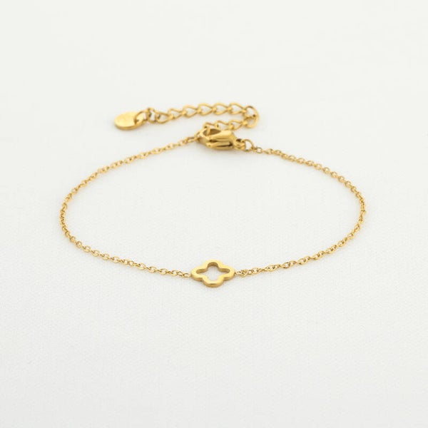 Armband klaver goud