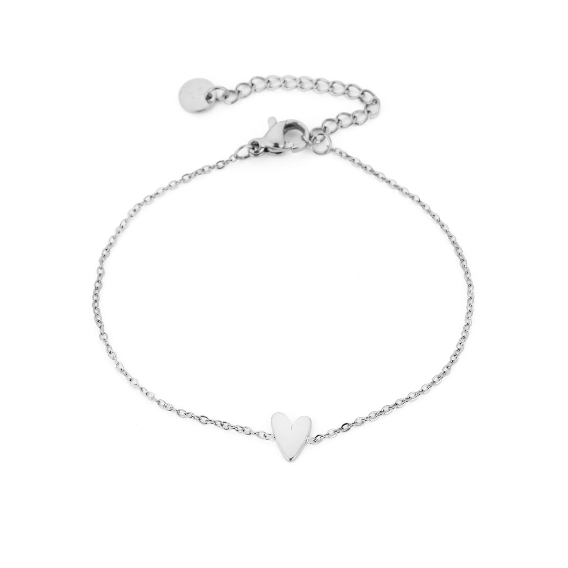 Armband met hartje zilver