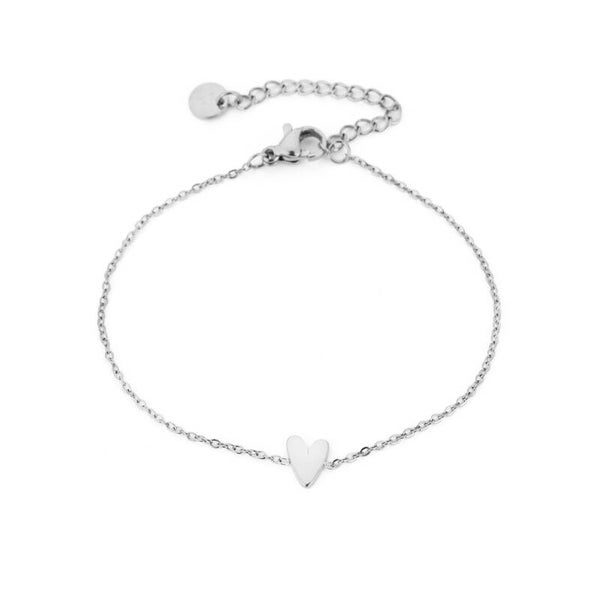 Armband met hartje zilver