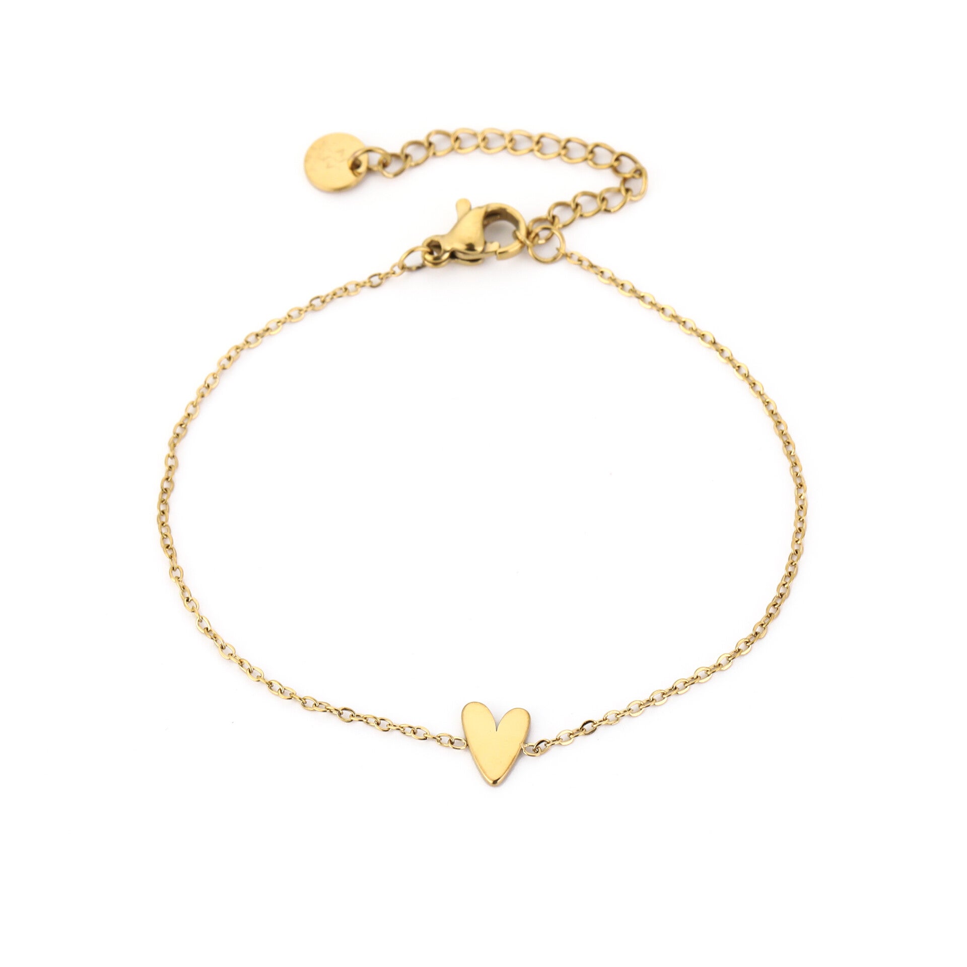 Armband met hartje goud