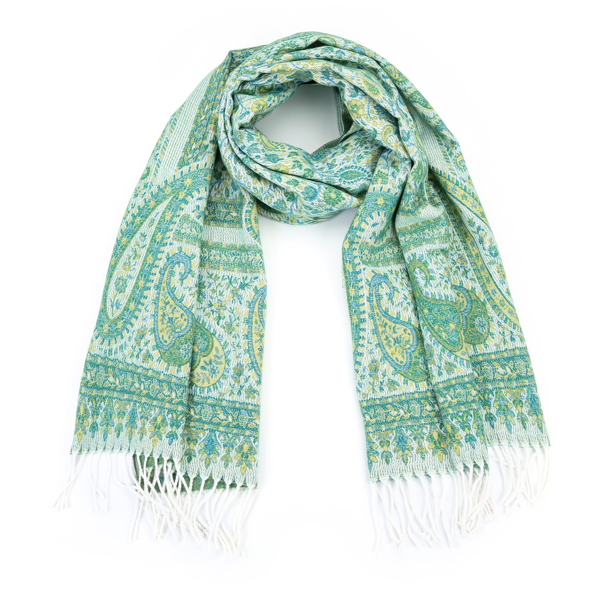 Wintersjaal Paisley sjaal groen