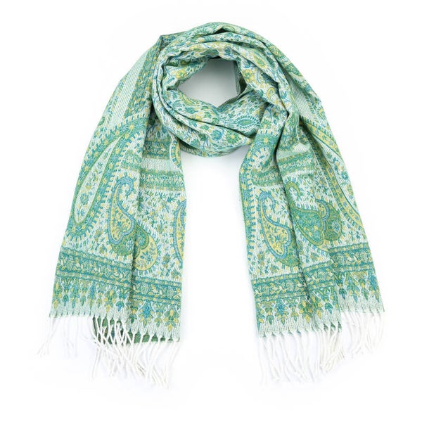 Wintersjaal Paisley sjaal groen