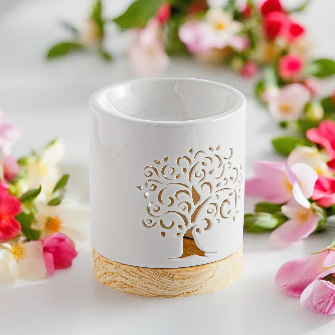 Levensboom geurbrander en wax melts van keramiek - Life Tree