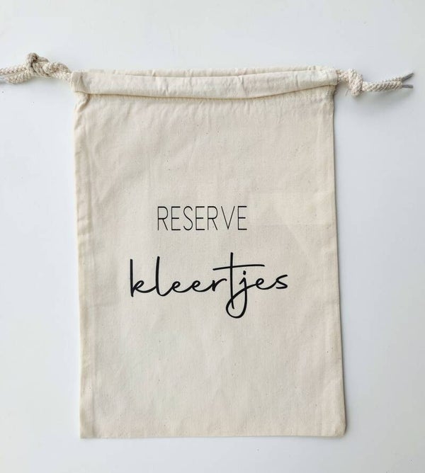 Katoenen zak reserve kleertjes