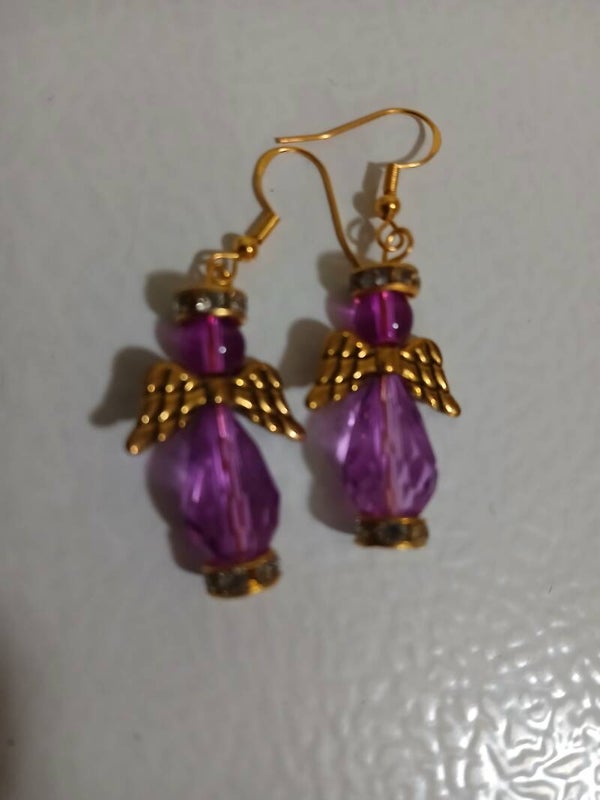 Holliday Christmas Dangle Purple Angel