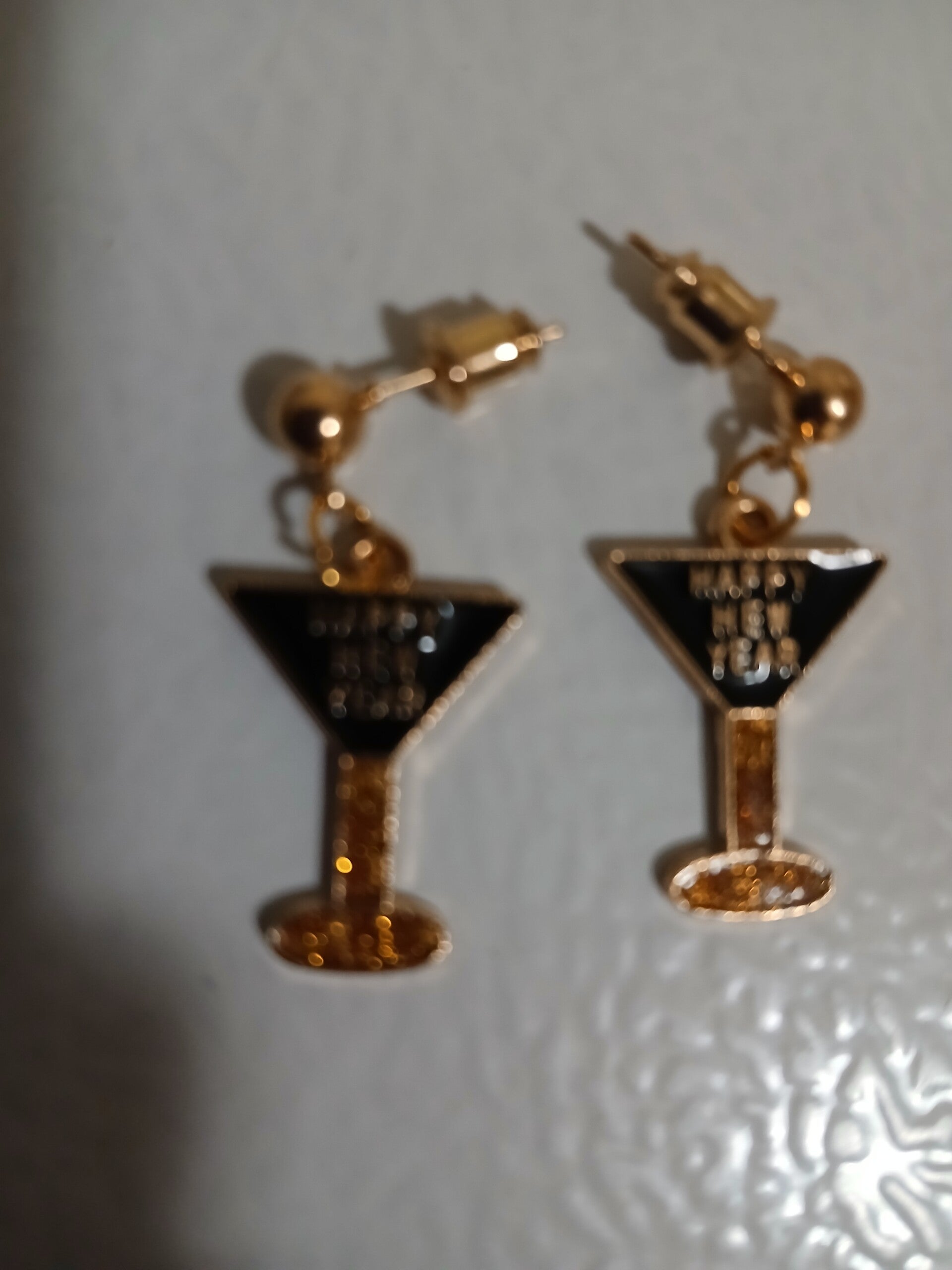 Holiday New Year Post with Wine Glass Single