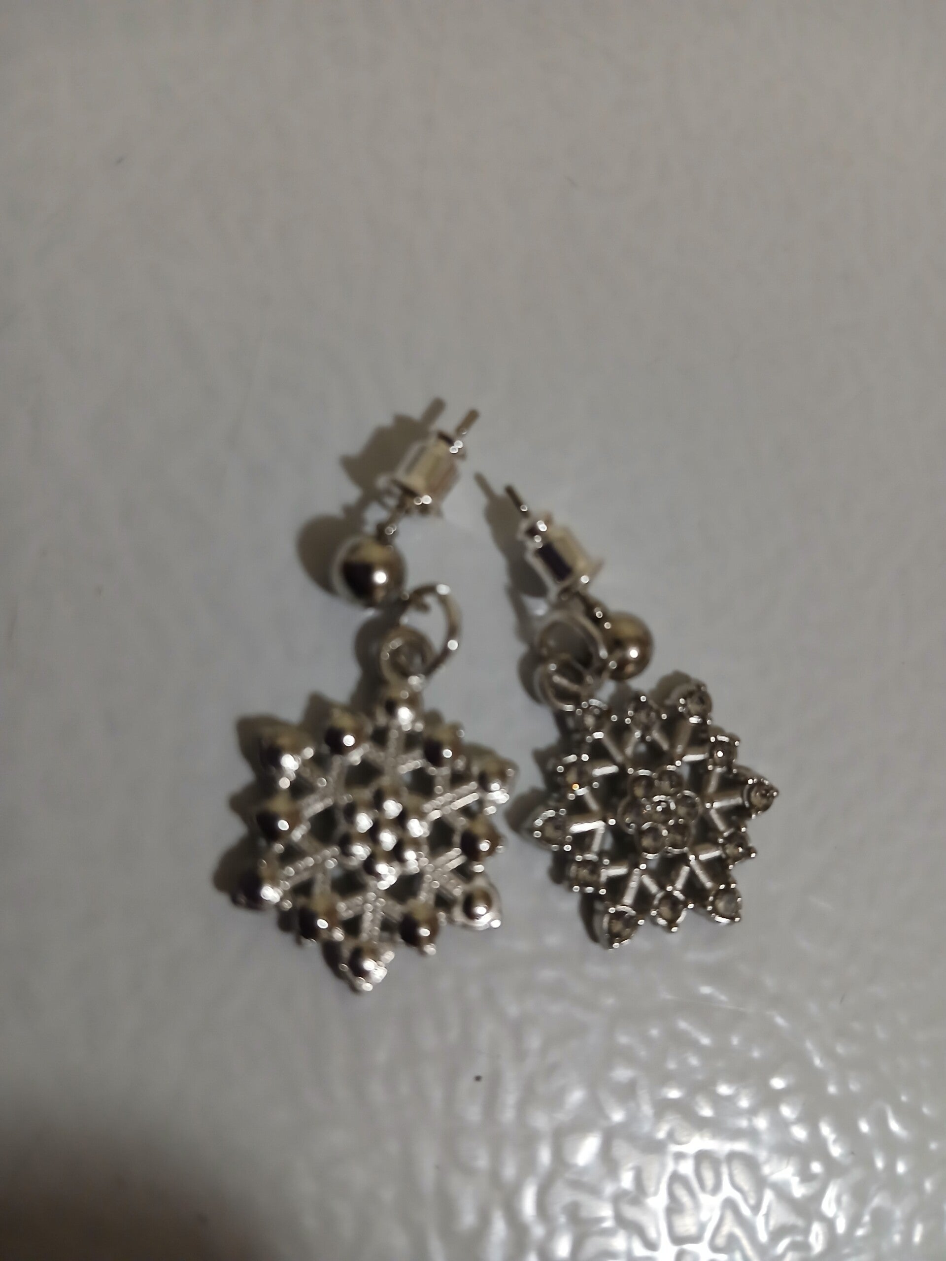 Holiday Christmas Post with Snowflake Silver