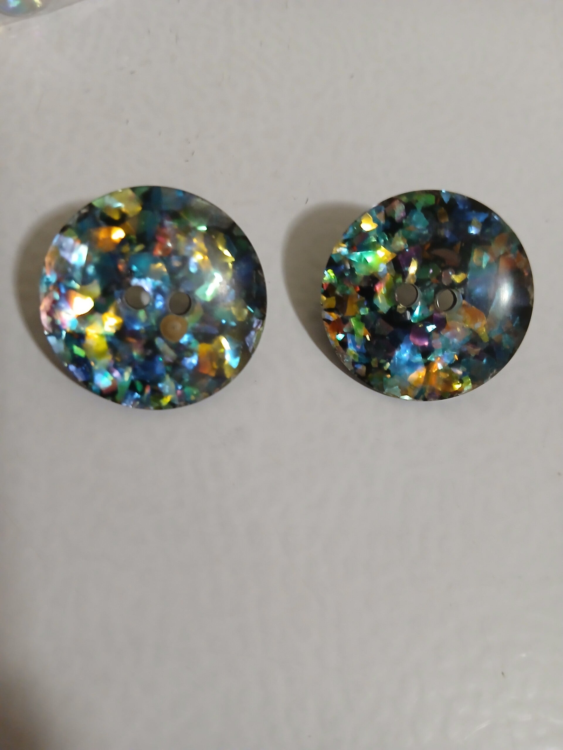 Post Blue Buttons Sparkly