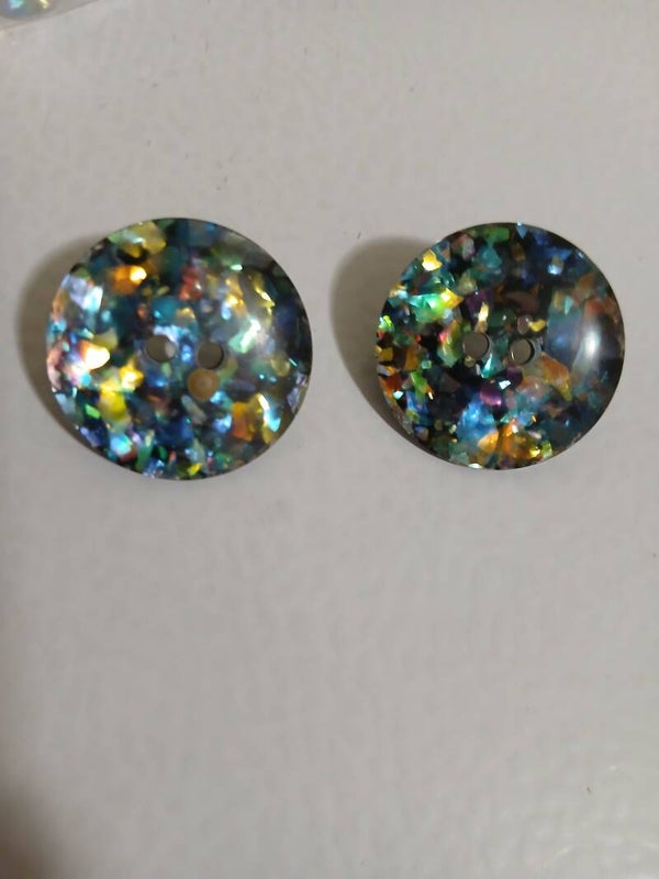 Post Blue Buttons Sparkly