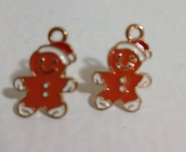Holiday Christmas Posts Gingerbread men in brown