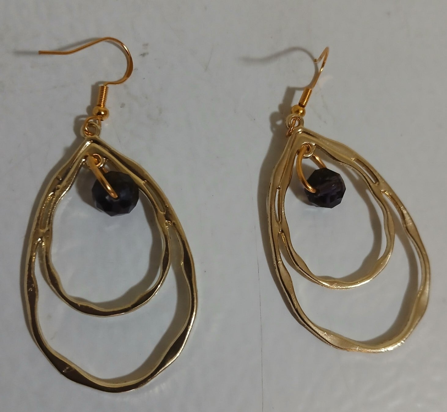 Birthstone February Amethyst Gold hoop
