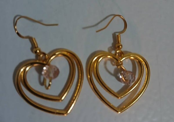 October Rose Tourmaline Gold heart