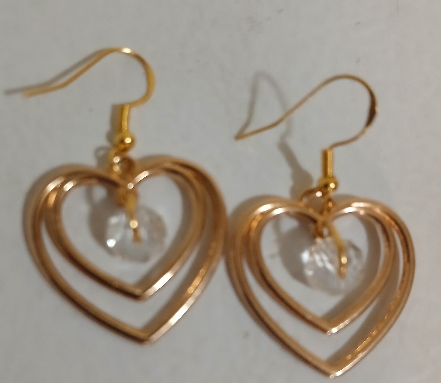 Birthstone April Diamond Gold heart