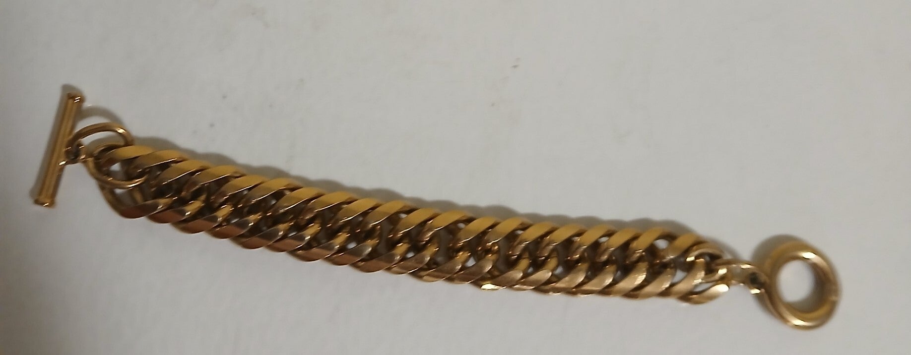 Bracelet Gold plated stainless steel toggle