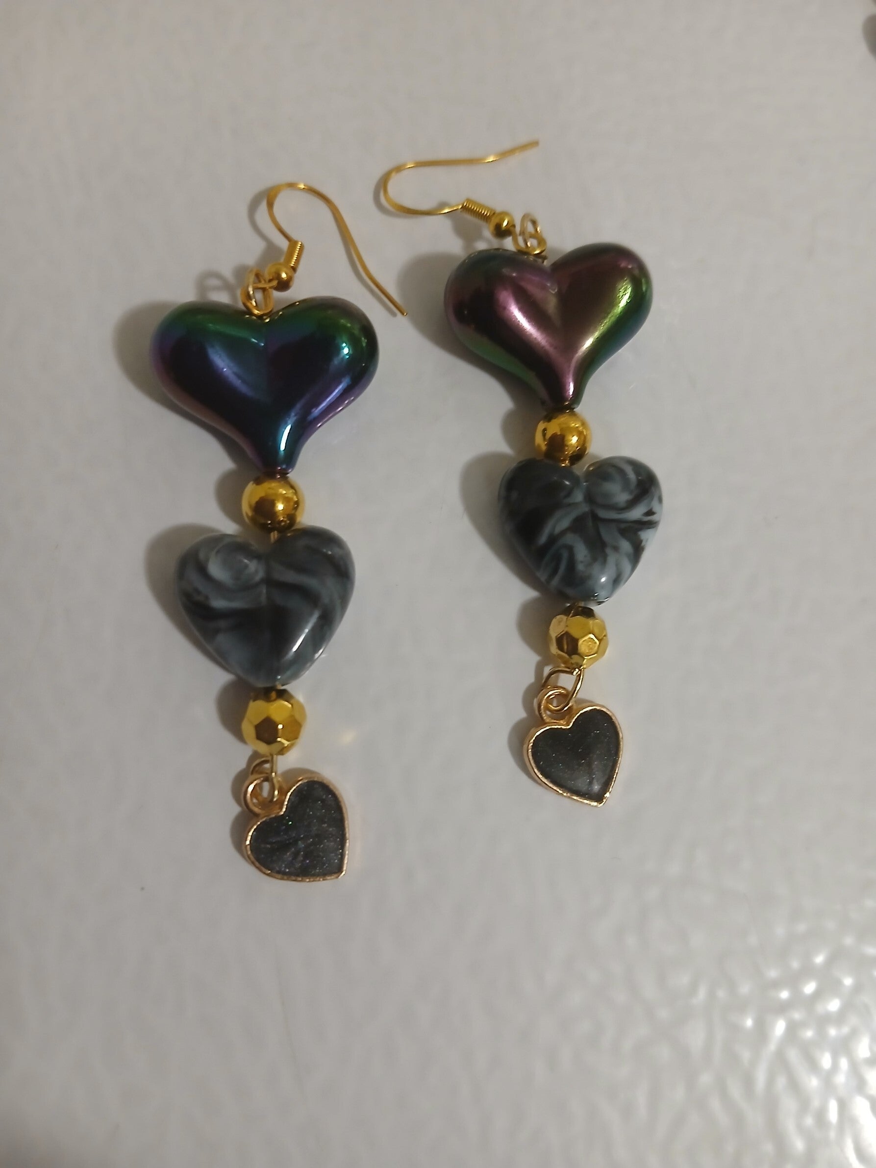 Dangle Black Hearts