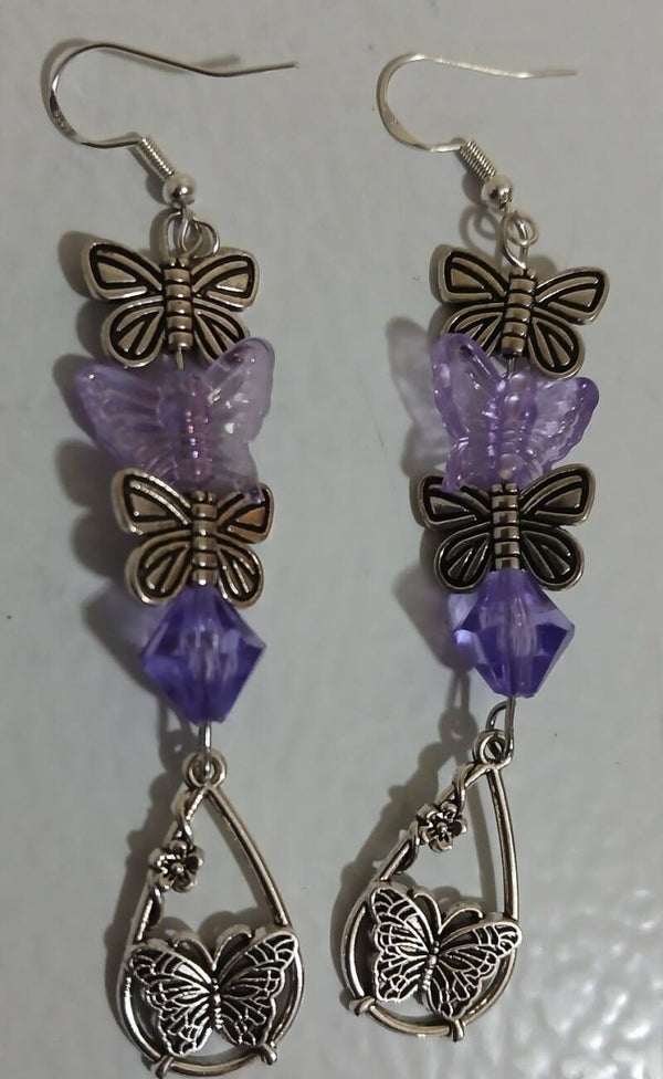 Dangle Butterflies Purple