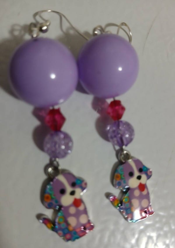 Dangle Dogs in Purple