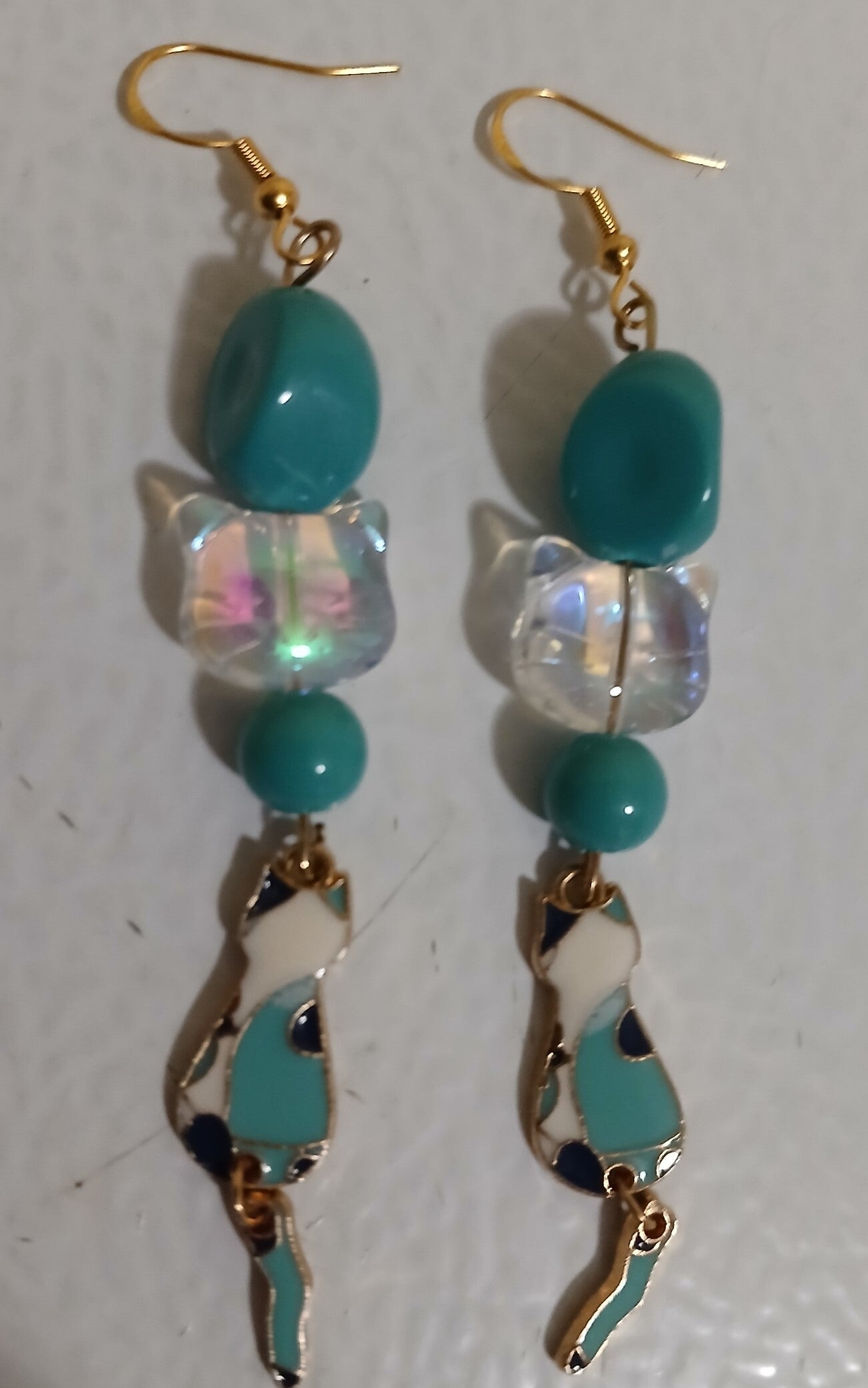 Dangle: Moving Tail Cat Blue (Long)