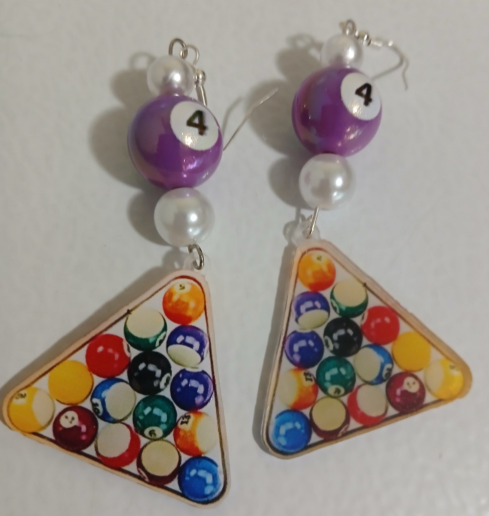 Dangle Pool Rack Purple with 4 Ball